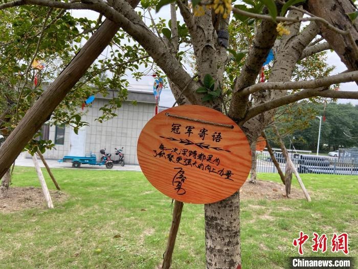 石智勇寫下的寄語?！×植?攝