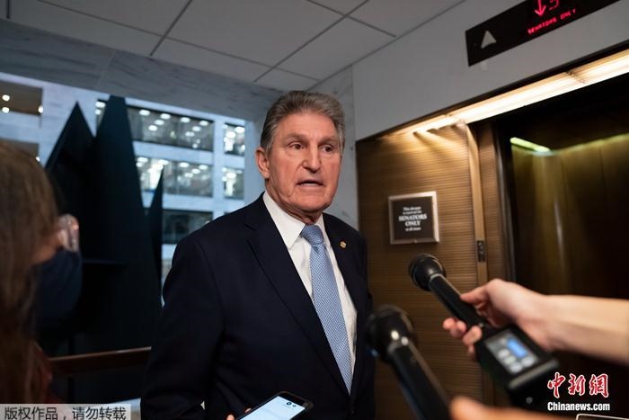 資料圖：美國民主黨籍參議員曼欽。