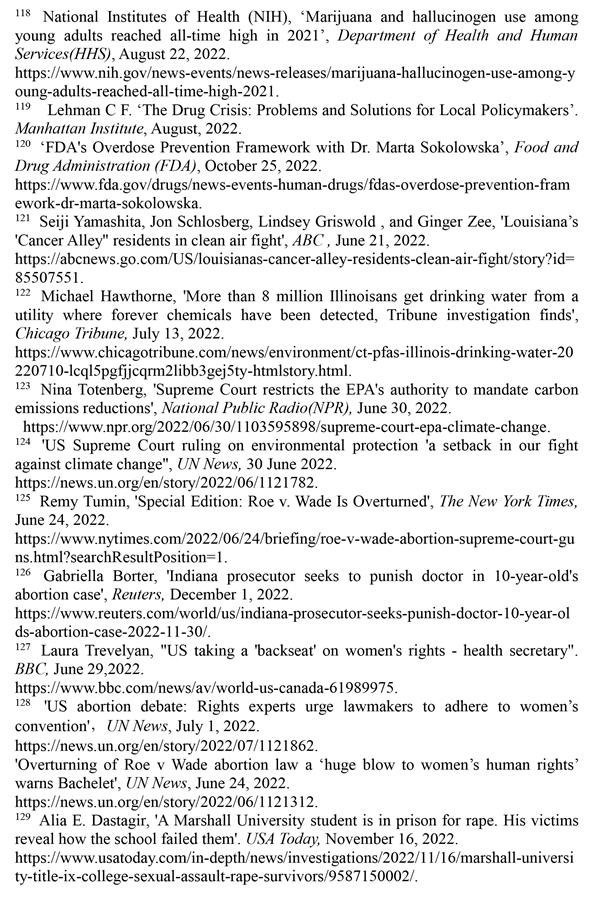 （圖表）［2022年美國侵犯人權(quán)報告］《2022年美國侵犯人權(quán)報告》注釋（10）