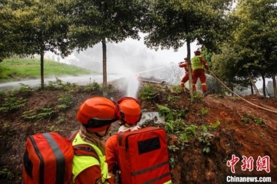 演練現(xiàn)場。瀘州消防供圖