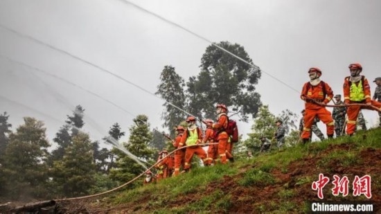 演練現(xiàn)場。瀘州消防供圖