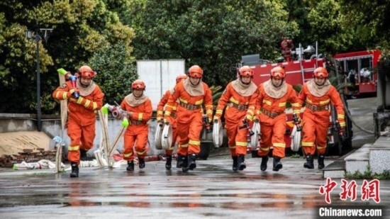 演練現(xiàn)場。瀘州消防供圖