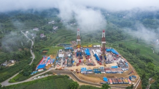 江漢油田涪陵頁巖氣田。涪陵頁巖氣公司供圖