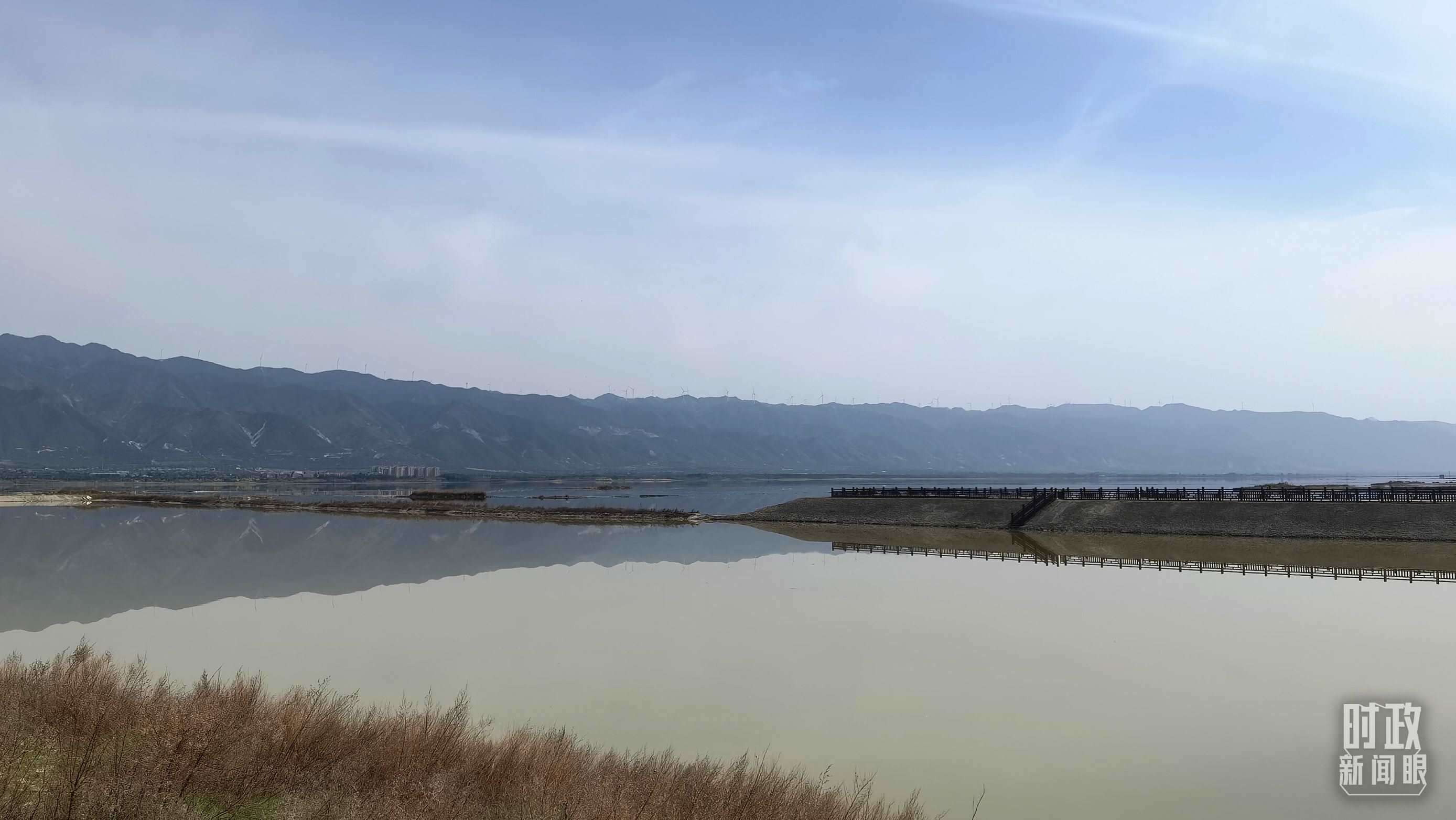 △運城鹽湖。（總臺央視記者馬亞陽拍攝）