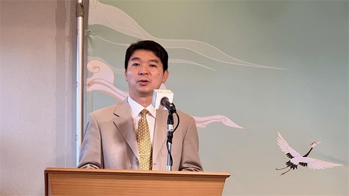 中國駐東京旅游辦事處主任歐陽安致辭。中國駐東京旅游辦事處供圖