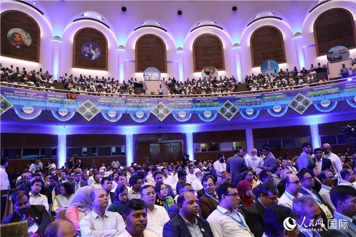 7月13日，達(dá)舍爾甘地污水處理廠項(xiàng)目竣工典禮舉行。人民網(wǎng)記者 孫廣勇攝