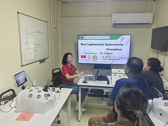 培訓現(xiàn)場。第18期援圭亞那醫(yī)療隊供圖