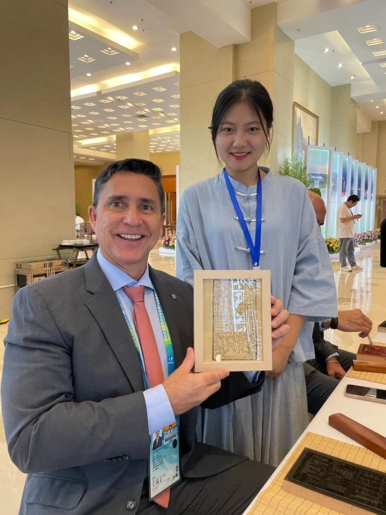 巴西大學(xué)生體育聯(lián)合會主席盧西亞諾·卡布拉爾。受訪者供圖