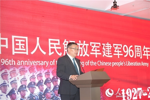 蒙古國國防部副部長瑪格奈致辭。人民網(wǎng)記者 霍文攝J