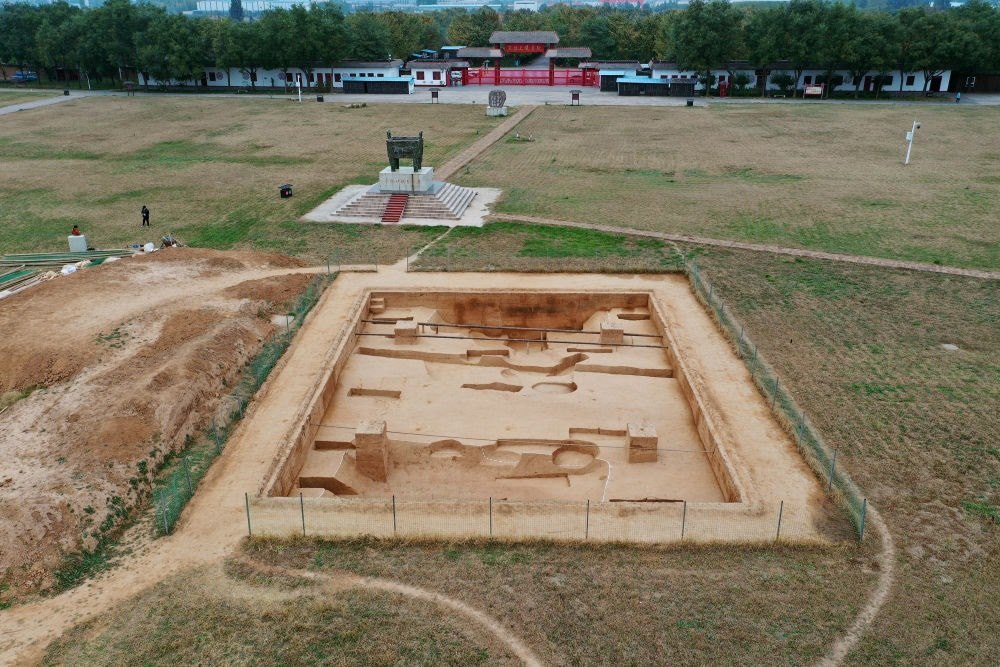 2022年河南安陽市殷墟商王陵區(qū)第三地點發(fā)掘現(xiàn)場（資料照片）。新華社發(fā)