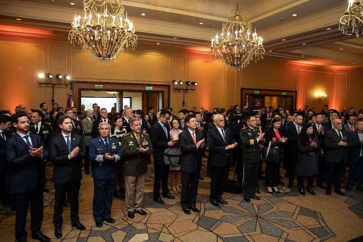 招待會現(xiàn)場氣氛熱烈友好。中國駐阿根廷大使館供圖