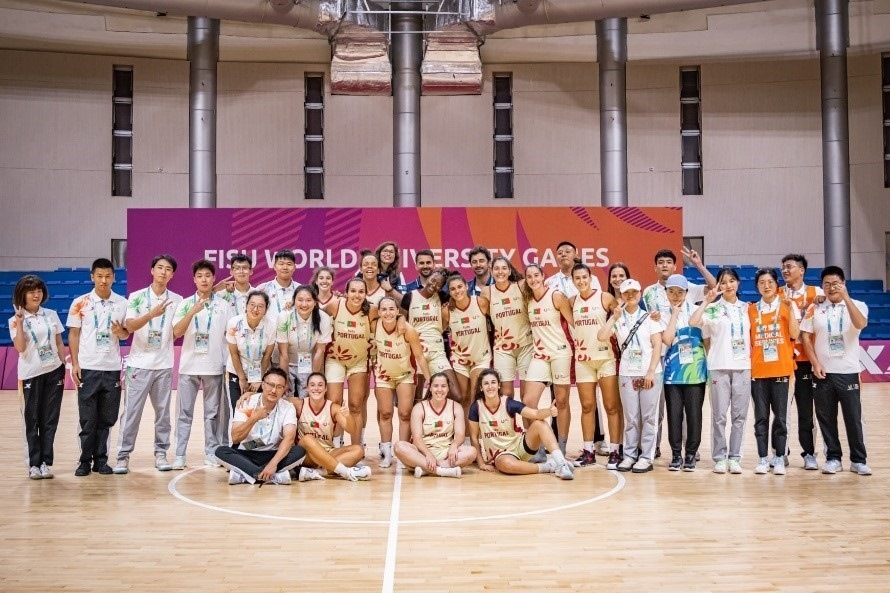 成都大運(yùn)會(huì)葡萄牙女子籃球隊(duì)。 受訪者供圖