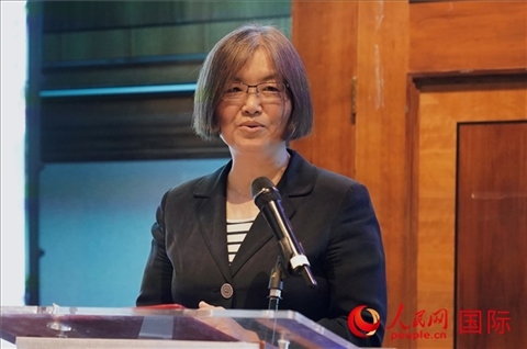 薛伶致辭。人民網(wǎng) 郭錦標(biāo)攝