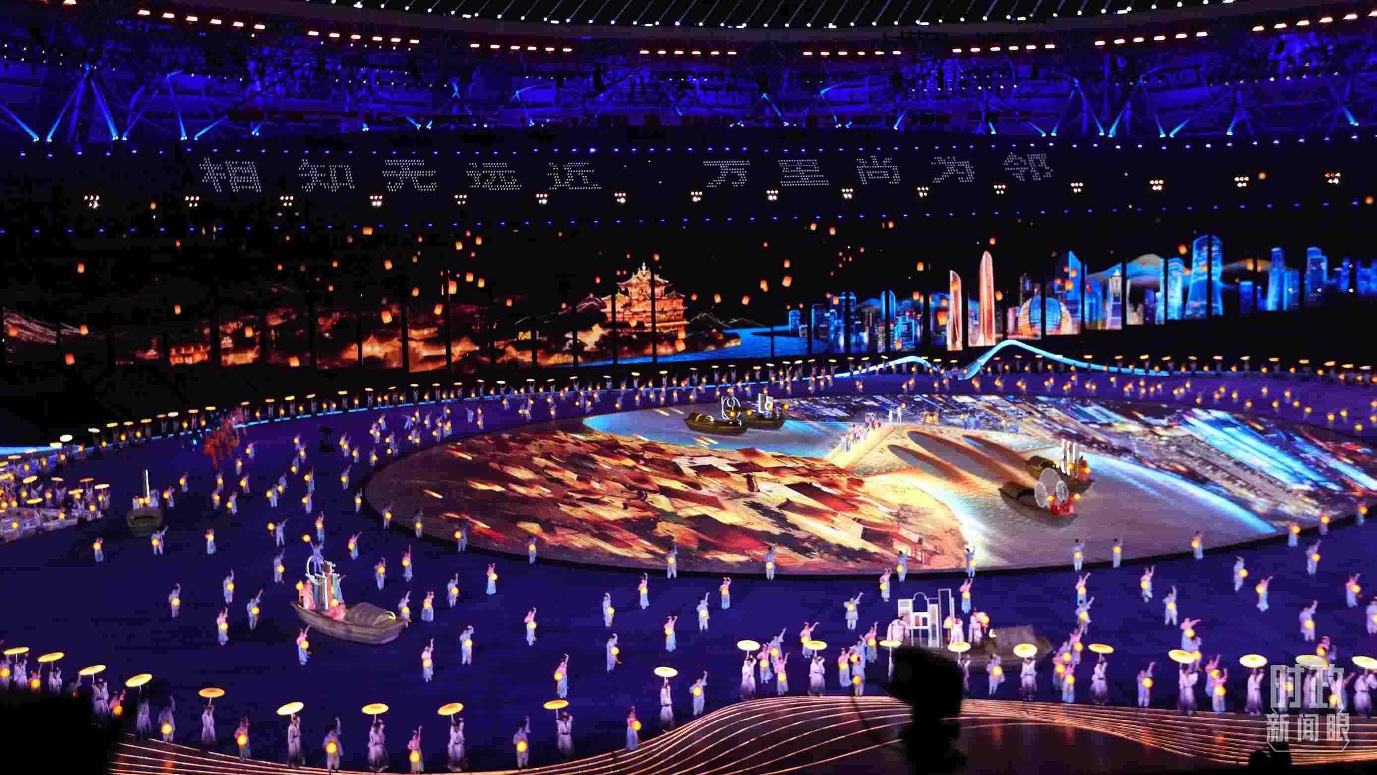 △杭州第19屆亞運(yùn)會(huì)開(kāi)幕式。（總臺(tái)央視記者魏幫軍拍攝）