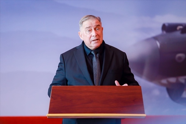 2023年10月30日，美中航空遺產(chǎn)基金會主席杰弗里·格林在中國人民抗日戰(zhàn)爭紀念館的活動中發(fā)表講話。中國人民對外友好協(xié)會供圖