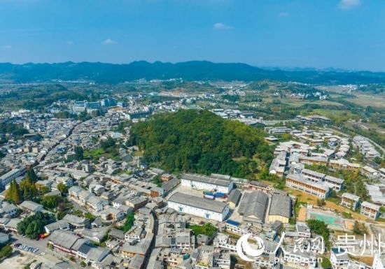 航拍舊州古鎮(zhèn)。人民網(wǎng) 陽(yáng)茜攝