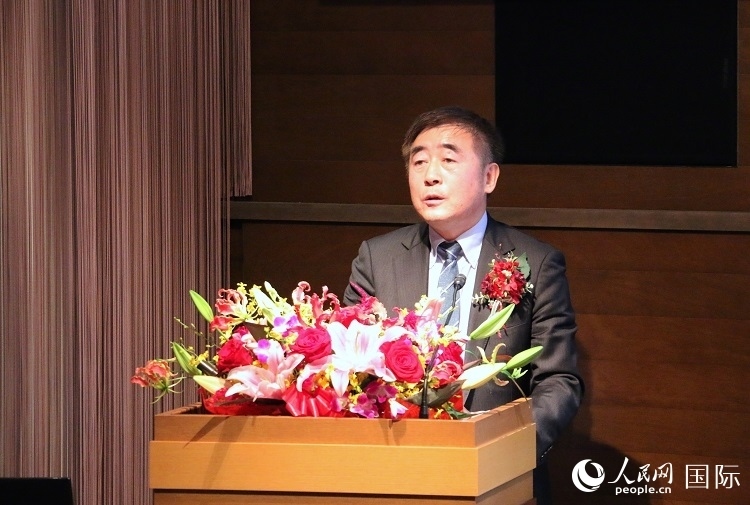 科盟會長楊克儉發(fā)表致辭。人民網(wǎng) 許可攝