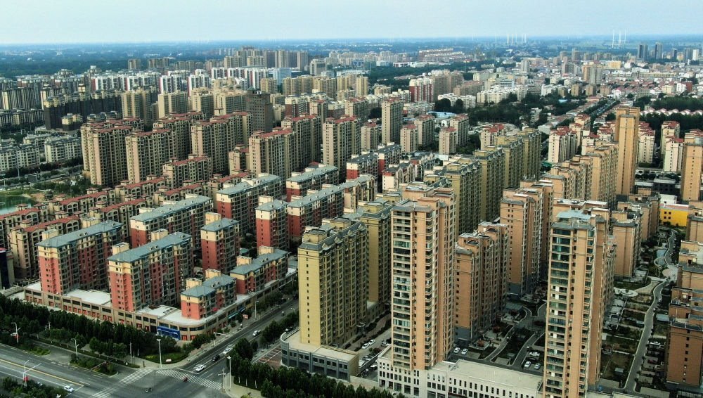 這是2021年6月23日拍攝的蘭考縣縣城（無(wú)人機(jī)照片）。新華社記者 李安 攝