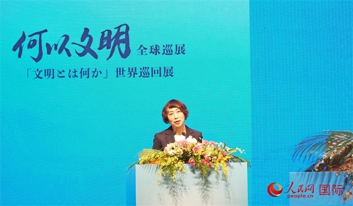 中央廣播電視總臺(tái)副臺(tái)長(zhǎng)邢博致辭。人民網(wǎng) 蔣曉辰攝