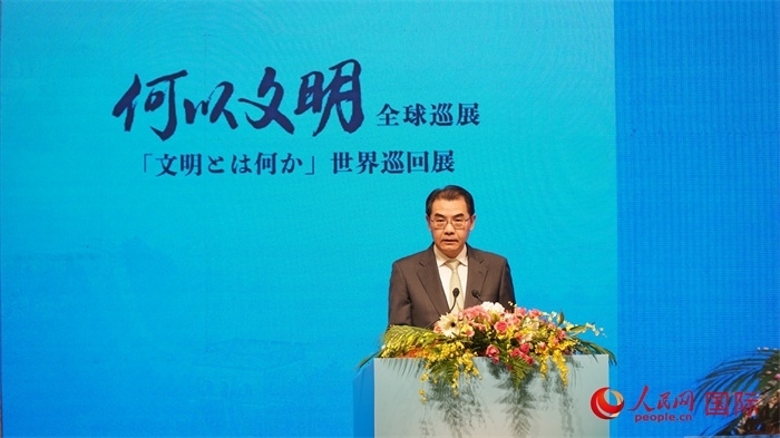 中國(guó)駐日本大使吳江浩致辭。人民網(wǎng) 蔣曉辰攝