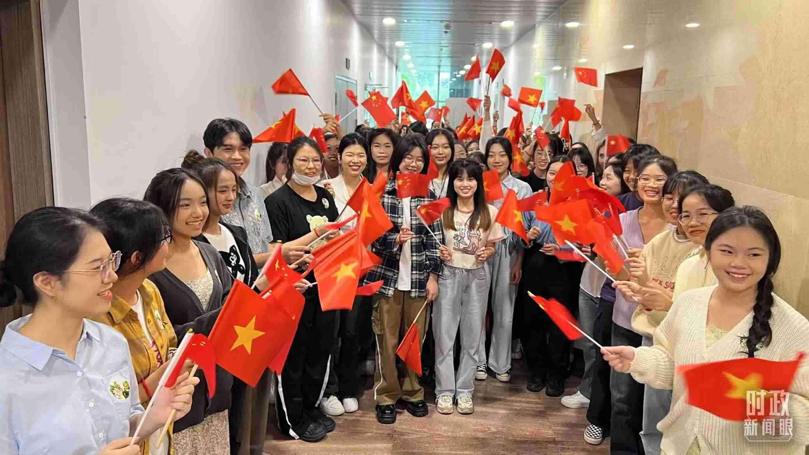 △中越青年齊聚一堂。（總臺央視記者程鋮拍攝）