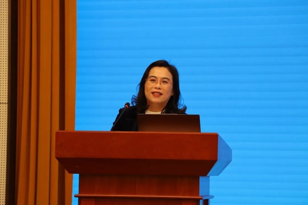 浙江師范大學副校長張建珍致辭。主辦方供圖