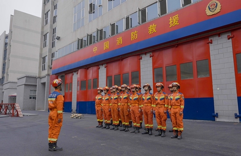 集結(jié)列隊(duì)。受訪者供圖