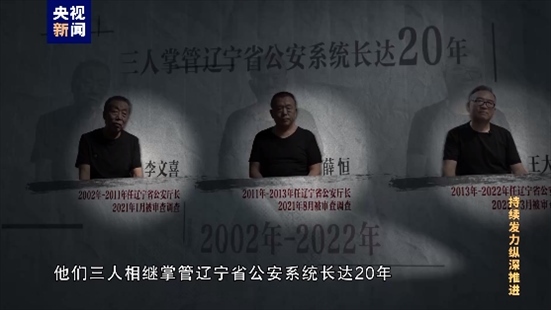 △李文喜、薛恒、王大偉在2021至2022年間先后落馬。