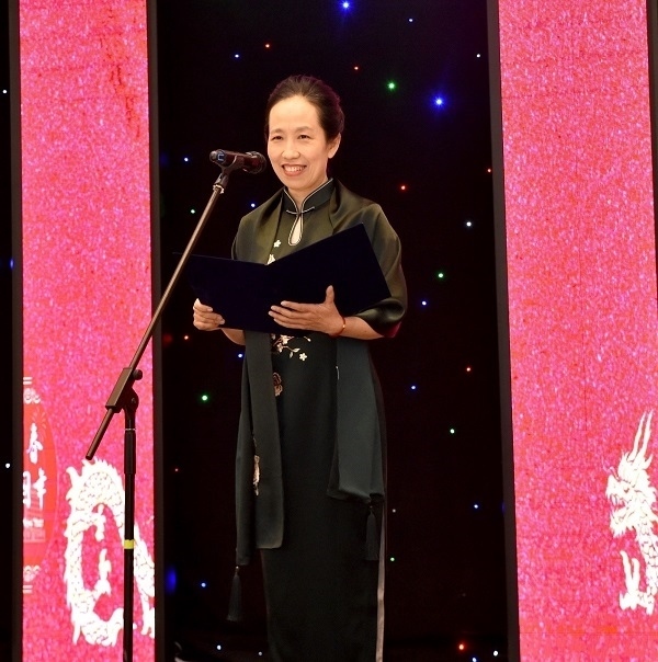 中國駐阿拉木圖總領(lǐng)事蔣薇致辭。中國駐阿拉木圖總領(lǐng)館供圖