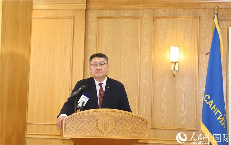 扎布赫楞部長致辭。人民網(wǎng)記者 霍文攝