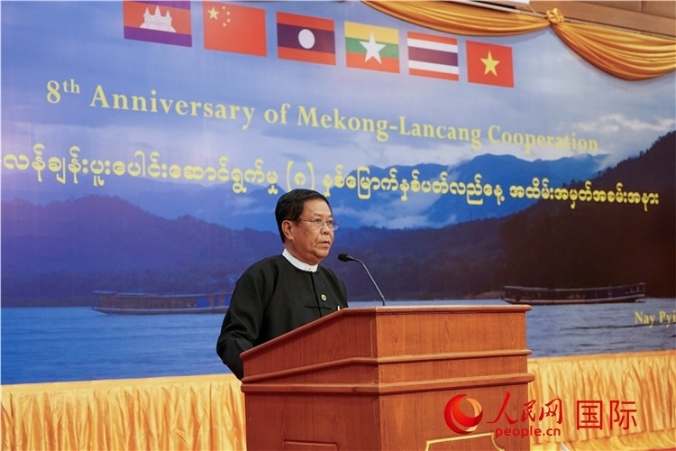 緬甸副總理兼外交部長(zhǎng)丹穗致辭。人民網(wǎng)記者 謝佳君攝