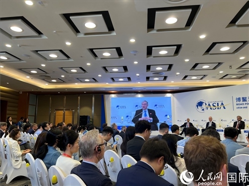 3月27日，博鰲亞洲論壇2024年年會(huì)“全球地緣政治展望”分論壇現(xiàn)場。人民網(wǎng) 艾里士攝
