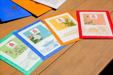 《四季故宮》藏書票。故宮博物院供圖