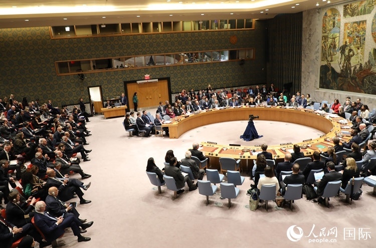 4月18日，聯(lián)合國總部安理會投票現(xiàn)場。 人民網(wǎng)記者 李志偉攝