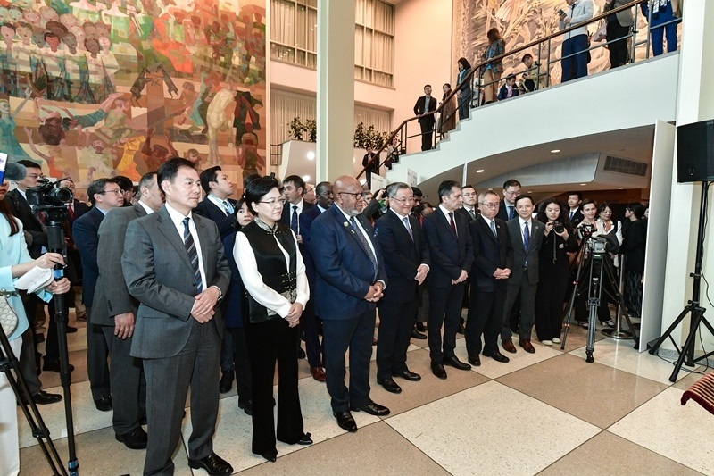 圖為“遇鑒漢字，和合共生”漢字展活動(dòng)現(xiàn)場(chǎng)。（主辦方供圖）