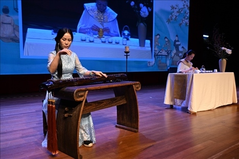 活動現(xiàn)場茶藝古琴表演。新加坡中國文化中心供圖