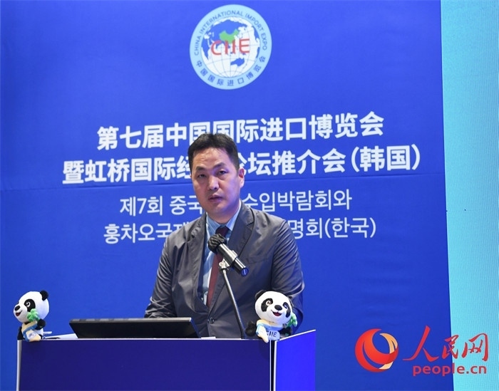 在華韓國(guó)創(chuàng)新中心代表金鐘文發(fā)言。 人民網(wǎng) 程安康攝