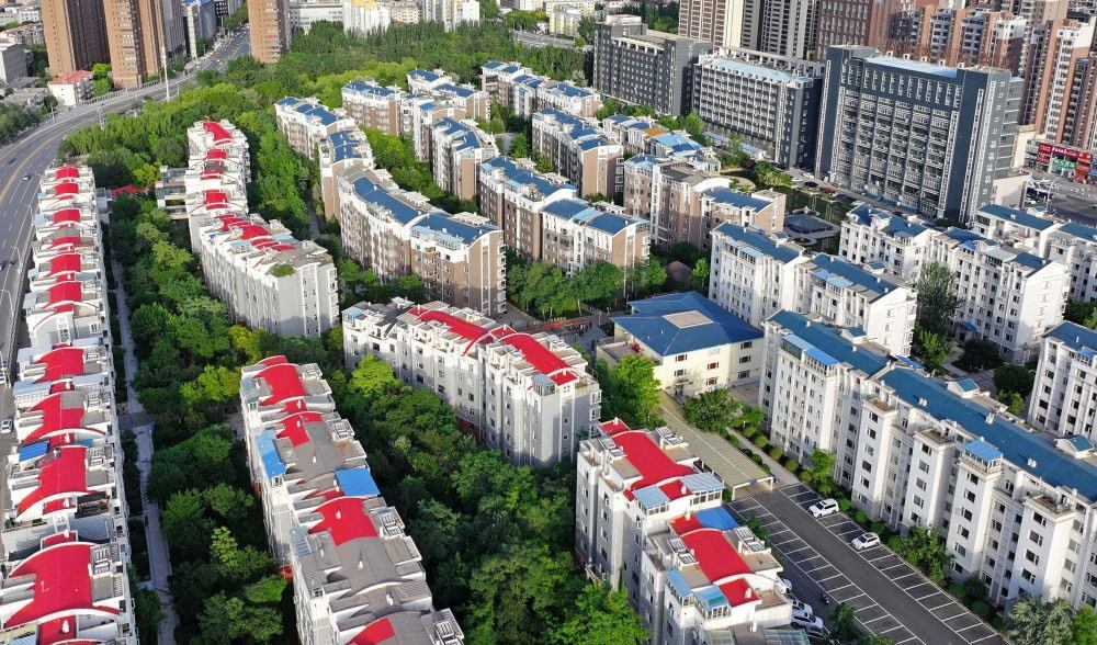 6月19日拍攝的長城花園社區(qū)（無人機照片）。