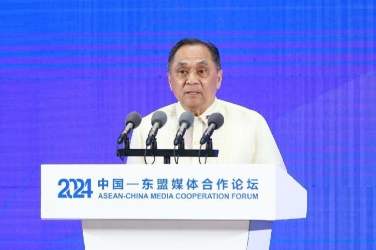 吉米致辭。中國外文局供圖