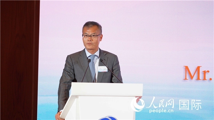 中國(guó)駐南非使館鄭冰開公使發(fā)言。 人民網(wǎng) 張茜 攝