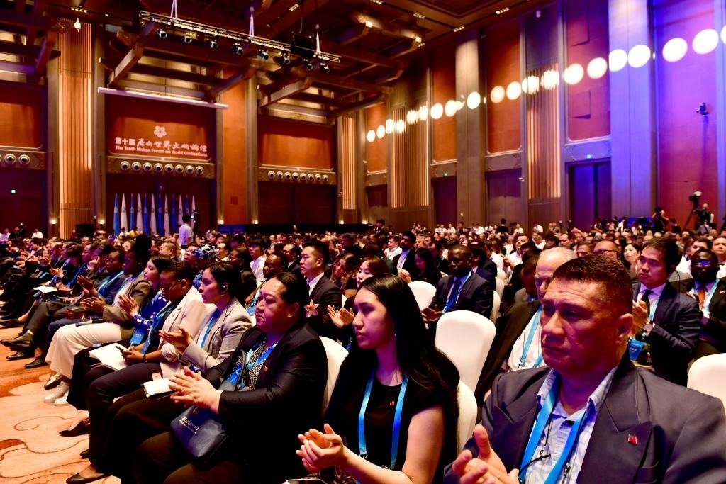 與會嘉賓出席第十屆尼山世界文明論壇。新華社記者 郭緒雷 攝