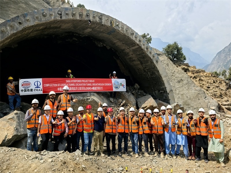 7月29日貫通儀式現(xiàn)場圖片。中國土木工程集團 供圖