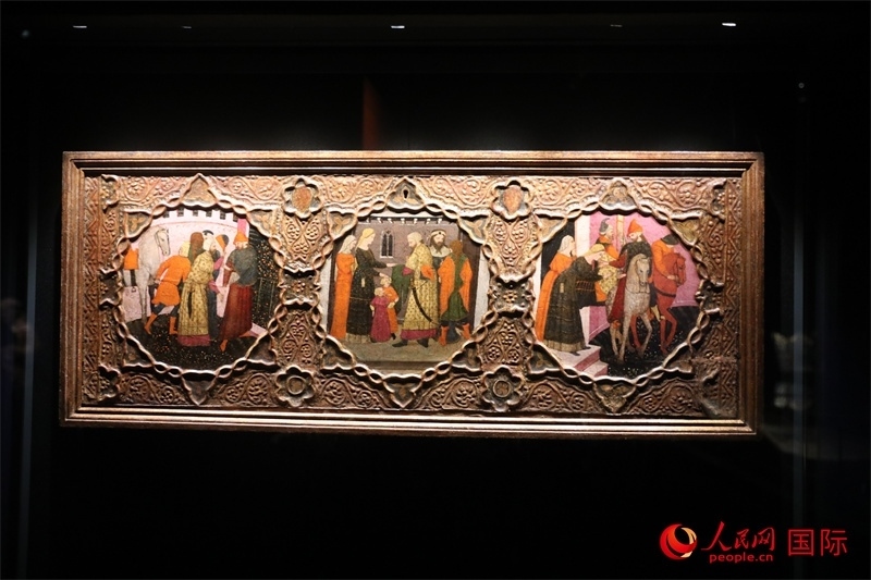 展覽“傳奇之旅：馬可·波羅與絲綢之路上的世界”展品。人民網(wǎng) 殷韜攝