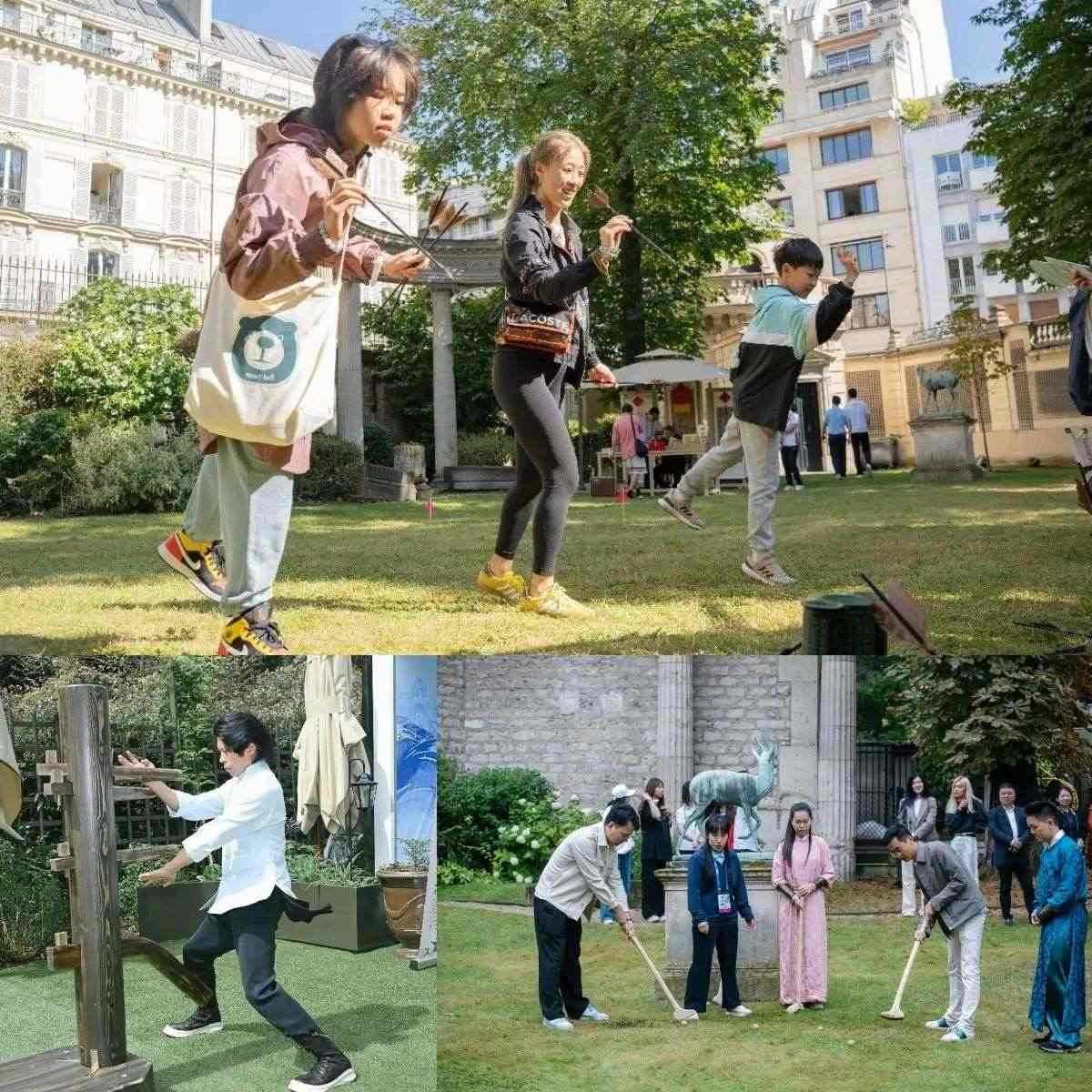 中國傳統(tǒng)體育項目互動體驗區(qū)樂趣橫生?！爸袊摇惫﹫D