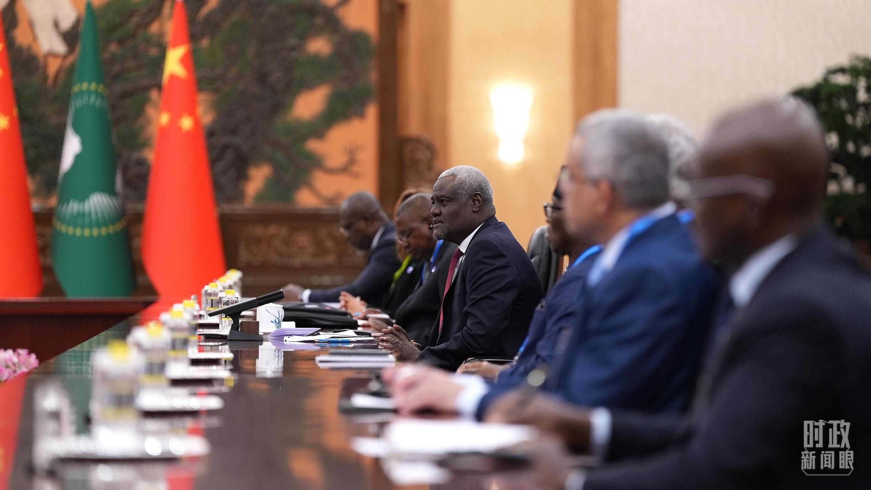  △正在參加會(huì)晤的非盟委員會(huì)主席。（總臺(tái)央視記者彭漢明拍攝）