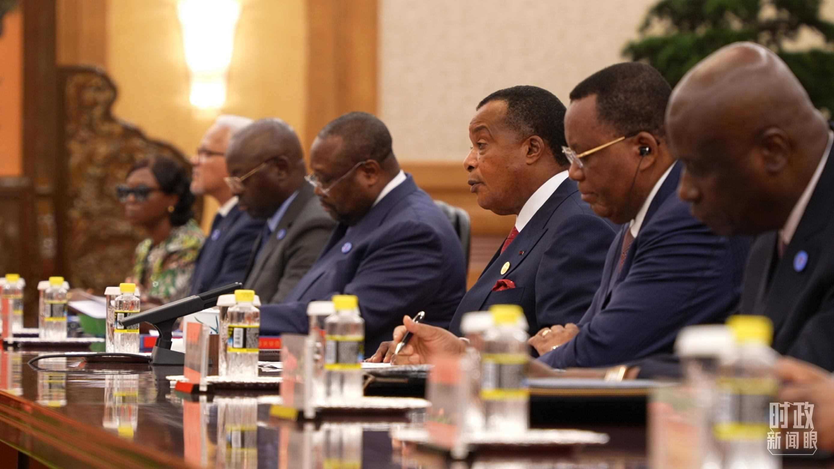 剛果（布）總統(tǒng)薩蘇。（總臺央視記者蔣碩拍攝）