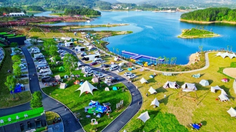 牛車河月亮灣露營(yíng)基地。受訪方供圖