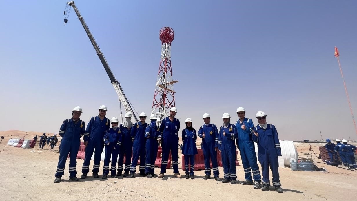 紅外線氣體監(jiān)測(cè)及智能預(yù)警系統(tǒng)安裝現(xiàn)場(chǎng)，振華石油供圖