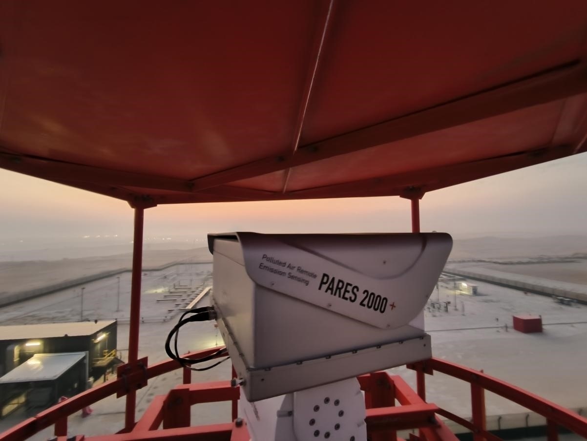 紅外線氣體監(jiān)測(cè)及智能預(yù)警系統(tǒng)主設(shè)備。振華石油供圖