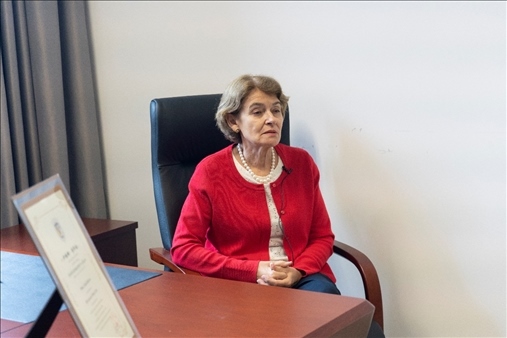 聯(lián)合國教科文組織前總干事伊琳娜·博科娃接受人民網(wǎng)采訪。人民網(wǎng) 常沙攝